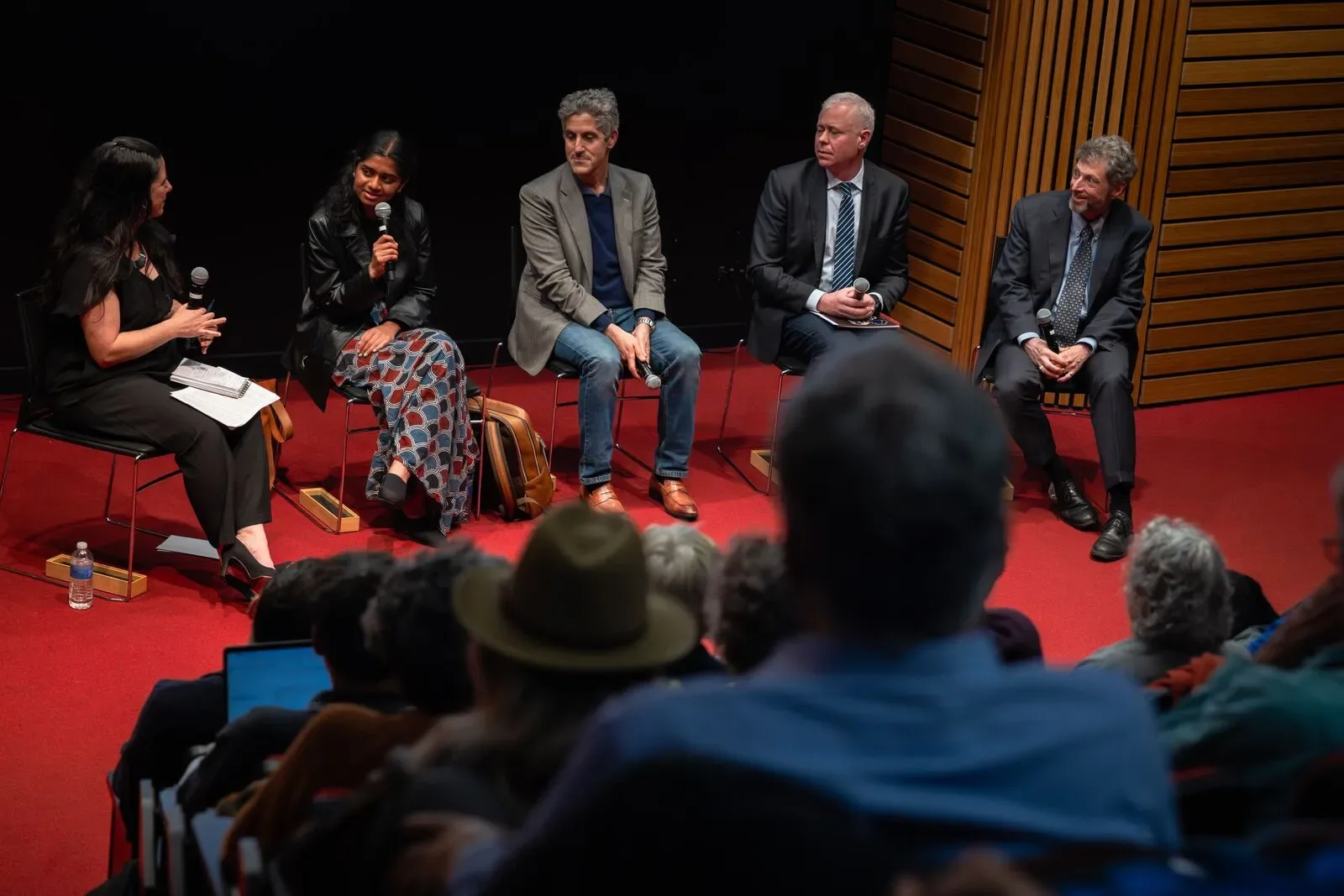 Benjamin Hermalin, far right, participating in a panel discussion
